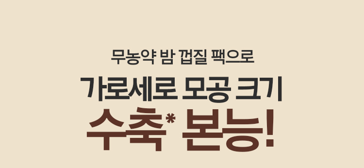 무농약 밤 껍질 팩으로 가로세로 모공 크기 수축*본능!