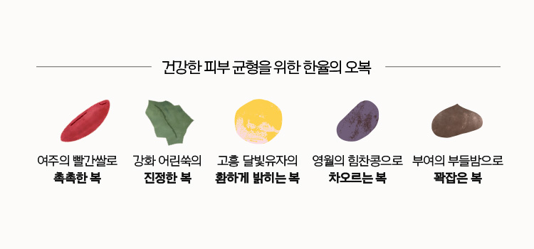 건강한 피부 균형을 위한 한율의 오복