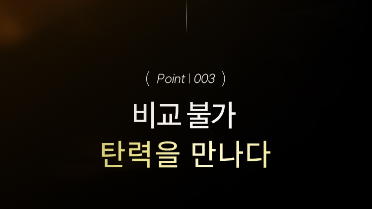 (Point | 003)비교 불가 탄력을 만나다