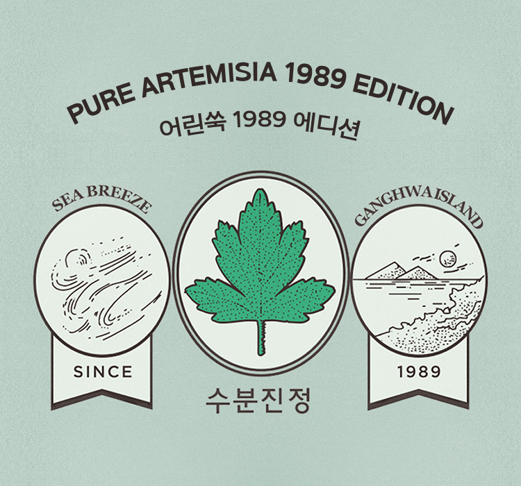 Pure Artemisia 1989 Edition 어린쑥 1989 에디션, SEA BREEZE SINCE, GANGHWAISLAND 1989, 수분진정