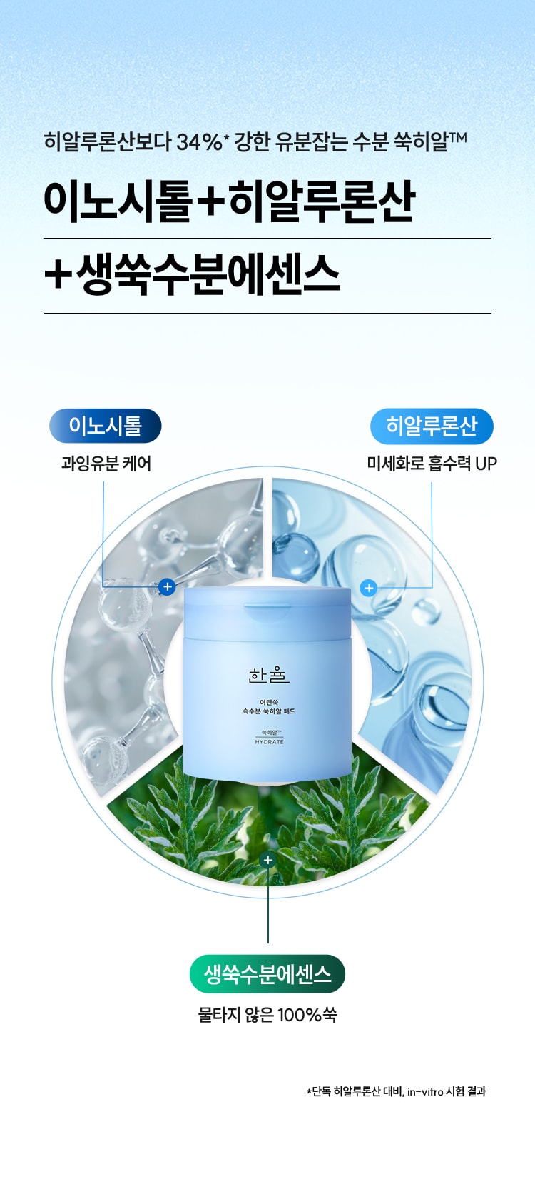 한율 어린쑥 속수분 쑥히알 패드