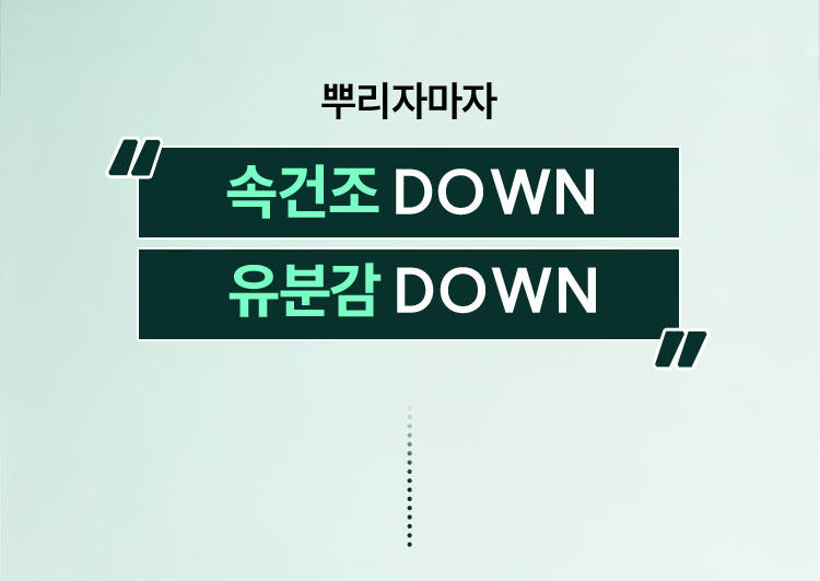 뿌리자마자 속건조 DOWN 유분감 DOWN