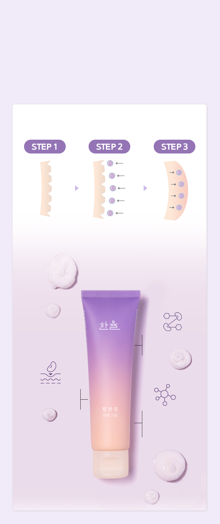 힘찬콩 탄력 3-STEP, 한율 힘찬콩 탄력 크림 제품 이미지